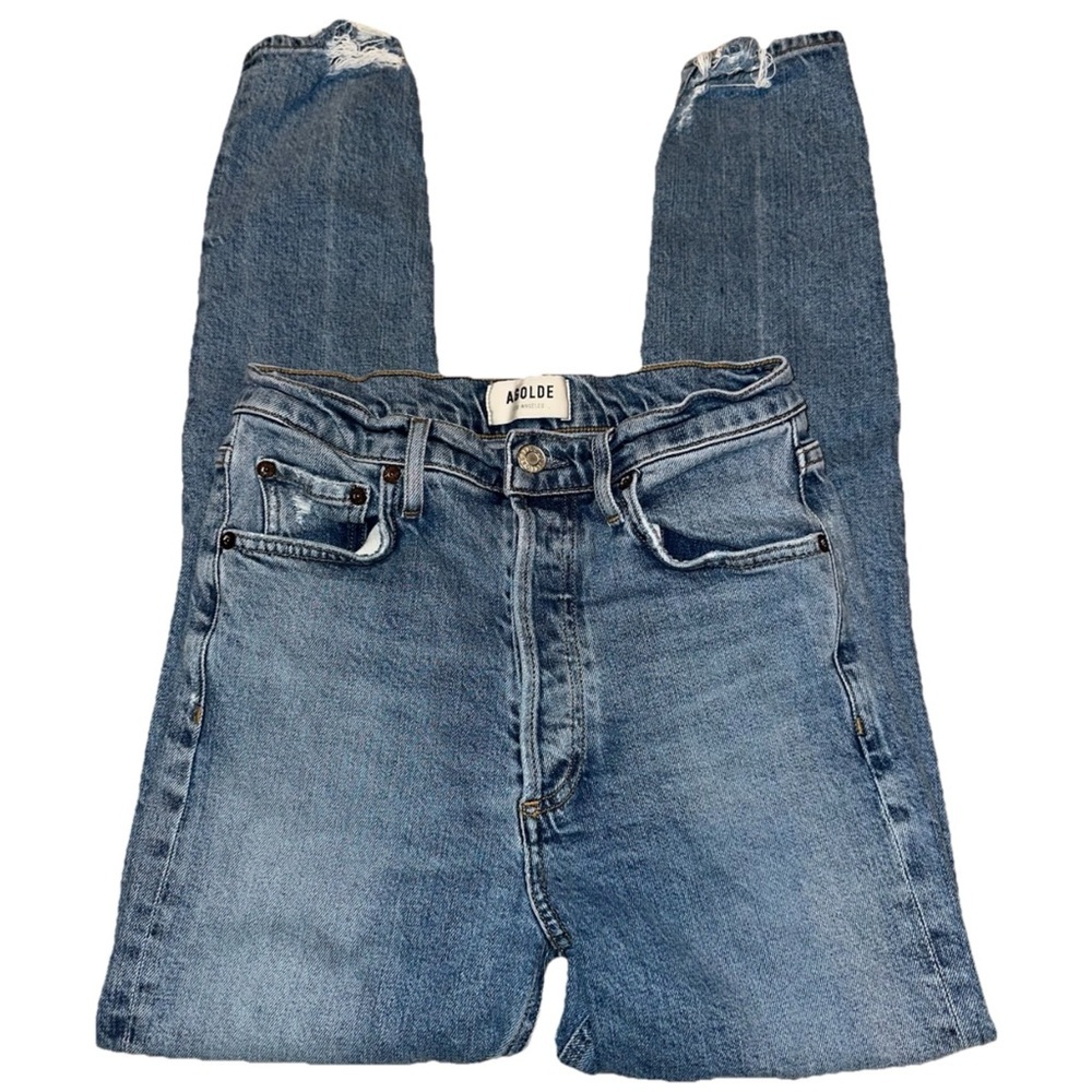 Agolde Women's Skinny Jeans in Light Blue Denim